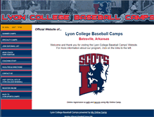 Tablet Screenshot of lyonbaseballcamps.com